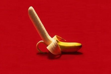 banaan sümboliseerib laienenud peenist läbi treeningu